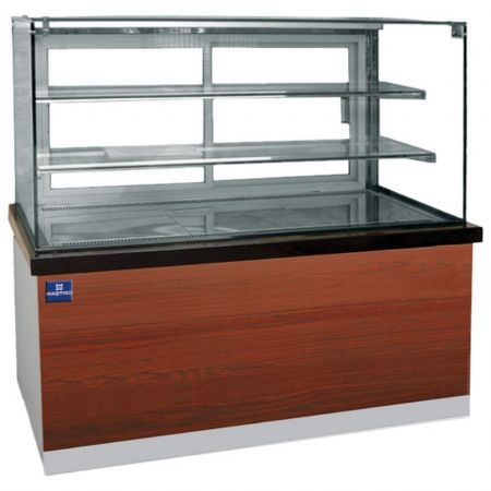 Vitrine réfrigérée de Boulangerie Pâtisserie Comptoir ventilé 2 étagères en verre, positive, 780 mm - Virtus - BGB0300
