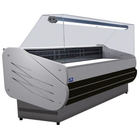 Vitrine réfrigérée snacking ventilée 2000 mm avec vitre droite, positive - Virtus - BGB0312