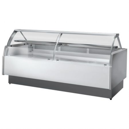 Vitrine réfrigérée snacking ventilée 1040 mm avec vitre bombée, positive - Virtus - BGB0315/TN