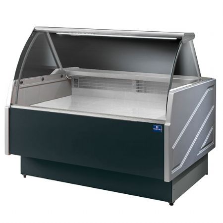 Vitrine réfrigérée snacking ventilée 2000 mm avec vitre bombée, positive - Virtus - BGB0317/TN
