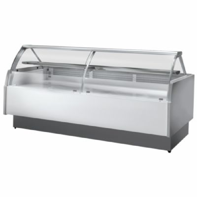 Vitrine froide ventilée vitre courbe avec surface d’exposition 2,1 m² Vitrine froide ventilée vitre courbe avec surface d’exposition 2,1 m²