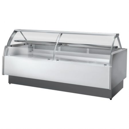 Vitrine de Traiteur Crèmerie ventilée avec vitre bombée 2960 mm positive - Virtus - BGB0319/TN