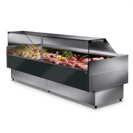 Vitrine chaude 1520 mm avec vitre verticale, +65°C, positive, 1.41 kW, 1520x1140x1126 mm - Virtus - BGD0016PC