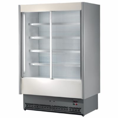 Armoire murale frigorifique portes coulissantes noir longueur 1350 mm temprature +3/+5C