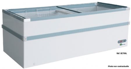 Conglateur vitr ngatif avec couvercles coulissants - 2550x960x825mm