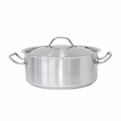 Brazier inox avec couvercle diamtre 400mm - 10L