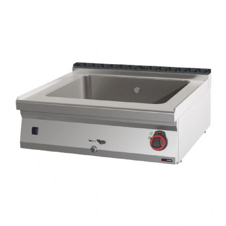 Bain-marie électrique GN 2/1 ouvert sur pied cuve profondeur plage thermique 30 à 90 °C - 3,2 kW