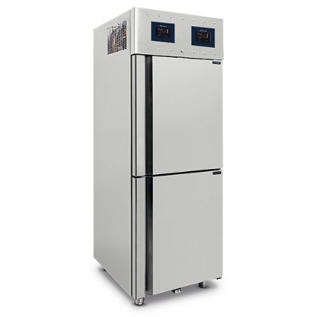 Armoire réfrigérateur positive professionnelle 350+350 litres en inox GN 2/1 -2°/+8°C - WiFi - Virtus - BMA0023/FN