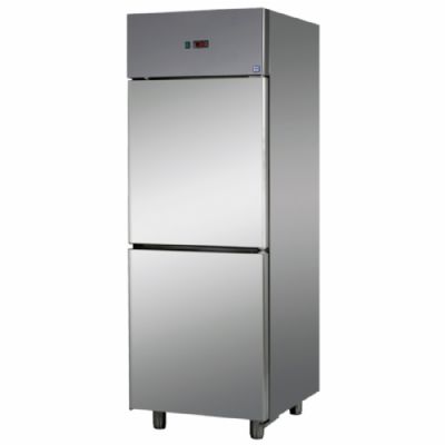 Réfrigérateur inox 2 portes battantes DOMSYSTEM plage de température 0/+10°C volume 600 L Réfrigérateur inox 2 portes battantes DOMSYSTEM plage de température 0/+10°C volume 600 L