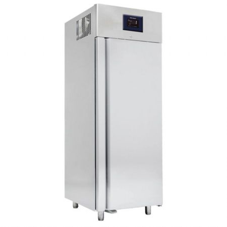Armoire réfrigérateur positive professionnelle 700 litres en inox pour poisson, 0°/+5°C, isolation 85 mm, tropicalisé - WiFi - Virtus - BMA0035/FN