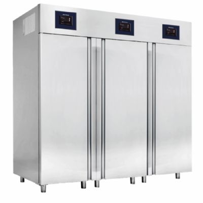 Réfrigérateur inox GN 2/1 double compartiment température -2/+8°C et 700+1400 L Réfrigérateur inox GN 2/1 double compartiment température -2/+8°C et 700+1400 L