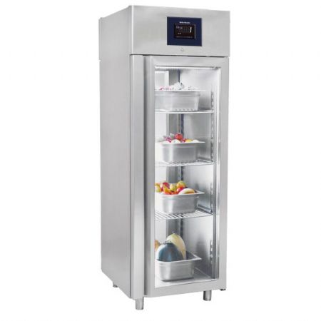 Armoire réfrigérée traversante 700 L inox avec portes en verre GN 2/1 positive WiFi - Virtus - BMA0093/F