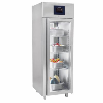 Réfrigérateur traversant inox 2 portes vitrées GN2/1 plage -2/+8°C volume 700 L Réfrigérateur traversant inox 2 portes vitrées GN2/1 plage -2/+8°C volume 700 L