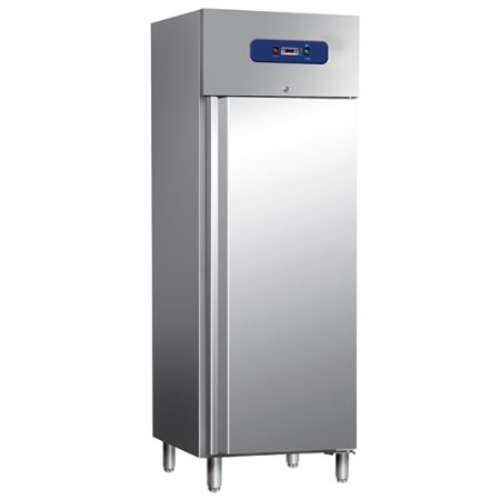 Armoire cong�lateur 400 litres en inox avec porte en verre 460x485 mm -10�/-18�C