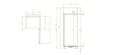 Armoire cong�lateur 600 litres en inox -18�/-22�C
