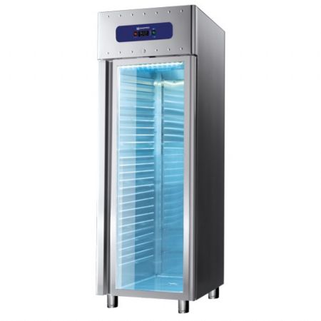 Armoire réfrigérée négative 700 L avec porte vitrée, 3 clayettes GN 2/1, isolation 85 mm - Virtus - BMB0200G