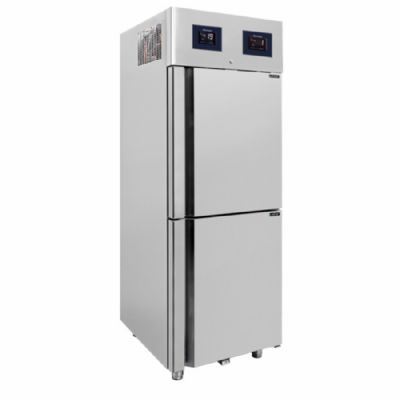 Réfrigérateur inox 2 portes GN2/1 double zone -2/+8°C volume 700 L Réfrigérateur inox 2 portes GN2/1 double zone -2/+8°C volume 700 L