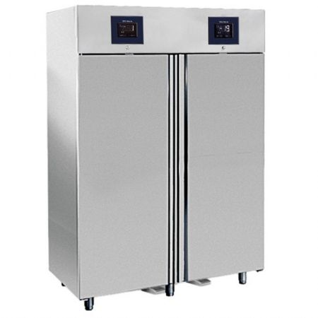 Armoire bi température 700 L en inox à 2 portes positive et positive - Virtus - BMC0015/FN