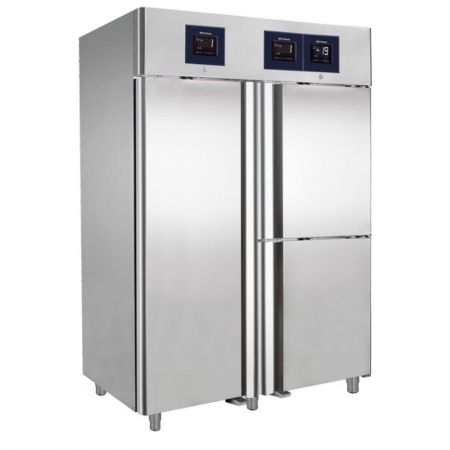 Armoire bi température 350 L positive et positive en inox avec WiFi - Virtus - BMC0017/FN