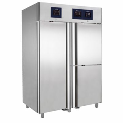 Réfrigérateur inox 3 zones GN 2/1 avec plage -2/+8°C et volume 700+350+350 L Réfrigérateur inox 3 zones GN 2/1 avec plage -2/+8°C et volume 700+350+350 L