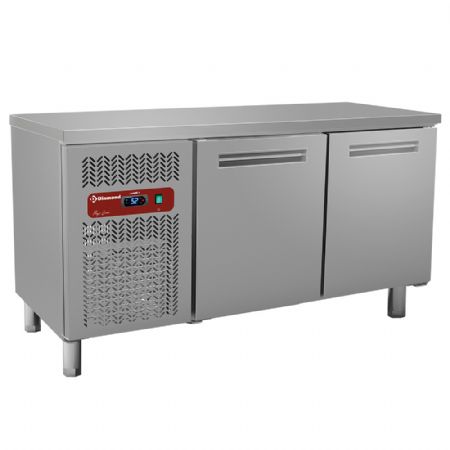 Table frigorifique 2 portes avec kit de 2 tiroirs - 1500 x 600 x H880/900 mm
