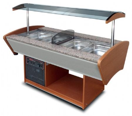 Buffet maintien chaud professionnel 2 x 2 bacs GN 1/1 - 1555x900x1370 mm - Furnotel - BMIX22GN
