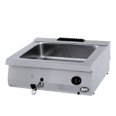 Bain marie professionnel  gaz 2 bacs GN 1/1  poser - profondeur 700mm