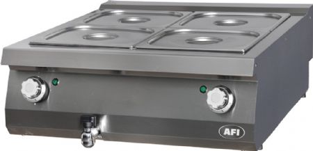Bains-marie pro ligne profondeur 900 Monophasé 4 cuves - Afi-Collin-Lucy - BMP9E80 Bains-marie pro ligne profondeur 900 Monophasé 4 cuves - Afi-Collin-Lucy - BMP9E80