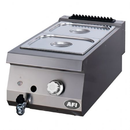 Bain marie à gaz 2 bacs GN 2/3 à poser - profondeur 900mm Bain marie à gaz 2 bacs GN 2/3 à poser - profondeur 900mm