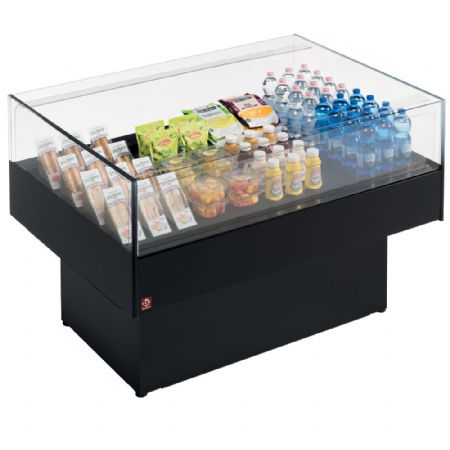 Réfrigérateur îlot panoramique self-service noir 1290x920x940 mm - Diamond Promo - BN129/V-B5/T2