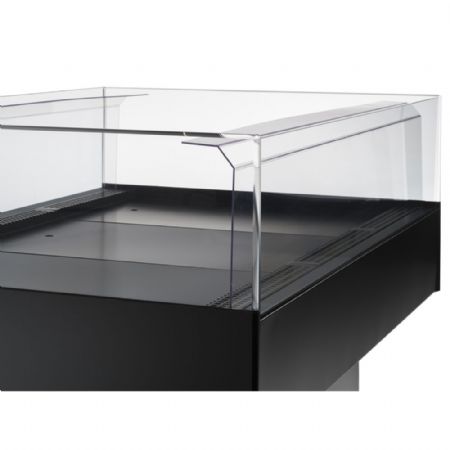 Réfrigérateur îlot panoramique réfrigéré libre-service noir 1500x920x940 mm - Diamond Promo - BN150/V-B5/T2