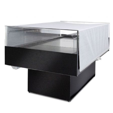 Réfrigérateur îlot panoramique réfrigéré libre-service noir 1500x920x940 mm - Diamond Promo - BN150/V-B5/T2