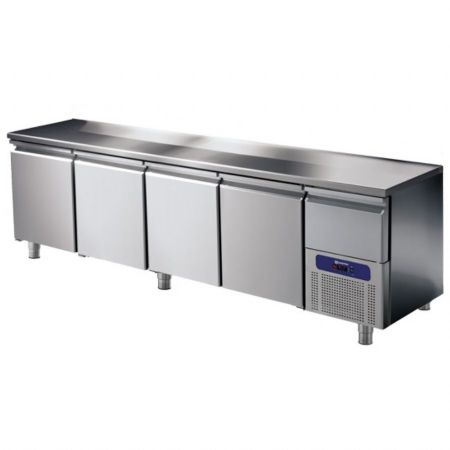 Table desserte réfrigérée 4 portes pleines GN 1/1 avec tiroir positive - Virtus - BNA0206
