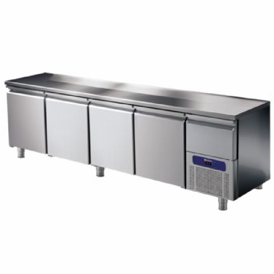 Table froide inox 4 portes GN 1/1 avec tiroir température -2/+8°C Table froide inox 4 portes GN 1/1 avec tiroir température -2/+8°C