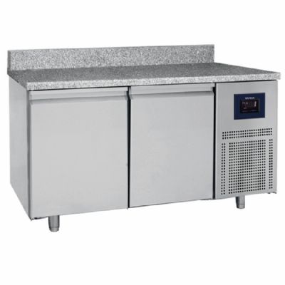 Table froide pâtissière 2 portes dessus granit pour plaques 600x400 mm et température -2/+8°C Table froide pâtissière 2 portes dessus granit pour plaques 600x400 mm et température -2/+8°C