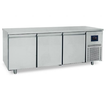 Table négative 3 portes pleines 600x400 mm plan inox -10°/-22°C WiFi - Virtus - BNZ0008/FNPI