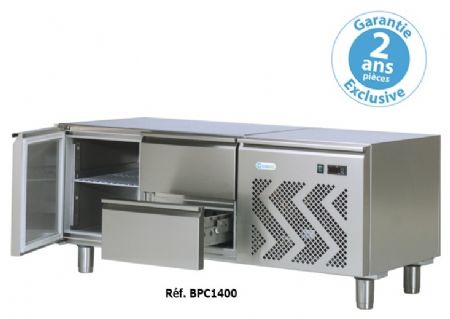Soubassement réfrigéré positif 4 tiroirs 130 L - Furnotel - BPC1400 Soubassement réfrigéré positif 4 tiroirs 130 L - Furnotel - BPC1400