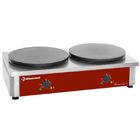 Crêpière et gaufrier double haut rendement électrique Ø 400 mm émaillée 7.2 kW - Diamond Promo - BRET/2E-R Crêpière et gaufrier double haut rendement électrique Ø 400 mm émaillée 7.2 kW - Diamond Promo - BRET/2E-R