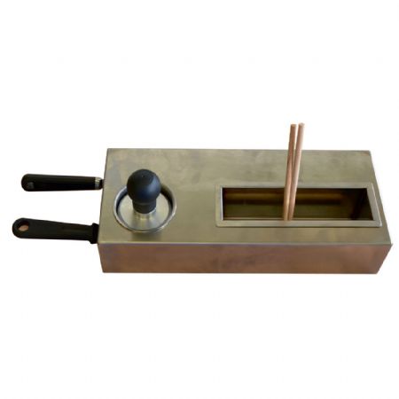Lot de 2 Spatules en bois avec tampon graisseur