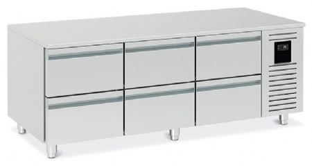 Soubassement réfrigéré positif 150 L avec 6 demi- - Nosem - BRU216-3 Soubassement réfrigéré positif 150 L avec 6 demi- - Nosem - BRU216-3