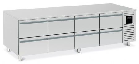 Soubassement réfrigéré positif 200 L avec 8 demi- - Nosem - BRU220-3 Soubassement réfrigéré positif 200 L avec 8 demi- - Nosem - BRU220-3