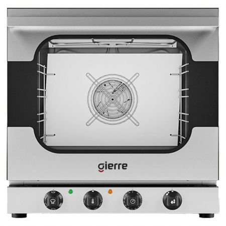 Four mixte professionnel à convection électrique mécanique multifonction humidificateur, 4 niveaux 432x342 mm, 2.8 kW - Virtus - BRX0443SMAU