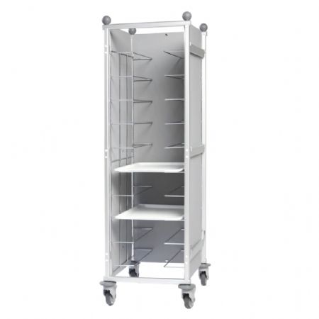 Chariot pour rayonnages muraux latéraux à 4 étages