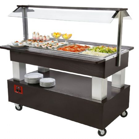 Buffet réfrigéré Salad bar 4x GN 1/1-150 bois Wengé 1440x660x1370 mm - Diamond Promo - BSB/4N-B1-R2 Buffet réfrigéré Salad bar 4x GN 1/1-150 bois Wengé 1440x660x1370 mm - Diamond Promo - BSB/4N-B1-R2