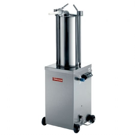 Poussoirs à viande hydraulique vertical en inox 15 L sur roues - Diamond - BSH-15A