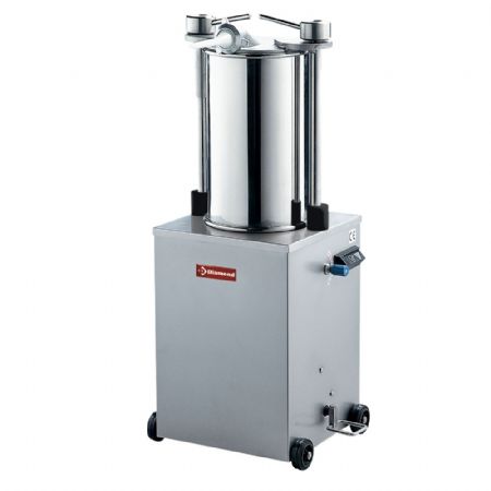 Poussoirs à viande hydraulique vertical en inox, 25 litres sur roues - Diamond - BSH-25B