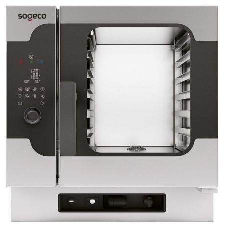 Four mixte professionnel électrique à vapeur directe contrôle digital, 6x GN 1/1 Triphasé - Virtus - BT0611EDRXJ