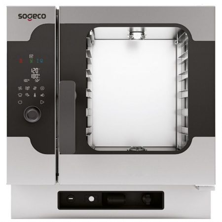 Four mixte professionnel électrique à vapeur directe contrôle digital, 6x GN 2/3, Triphasé - Virtus - BT0623EDRXJ