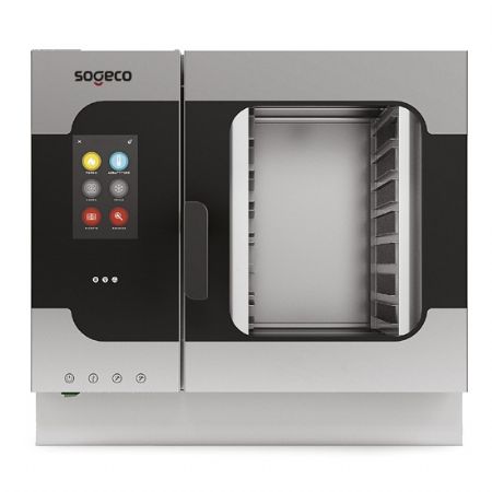 Four mixte professionnel électrique à vapeur directe nettoyage automatique, 7 niveaux GN 1/1, écran tactile - Triphasé - Virtus - BT0711ETDCS Four mixte professionnel électrique à vapeur directe nettoyage automatique, 7 niveaux GN 1/1, écran tactile - Triphasé - Virtus - BT0711ETDCS