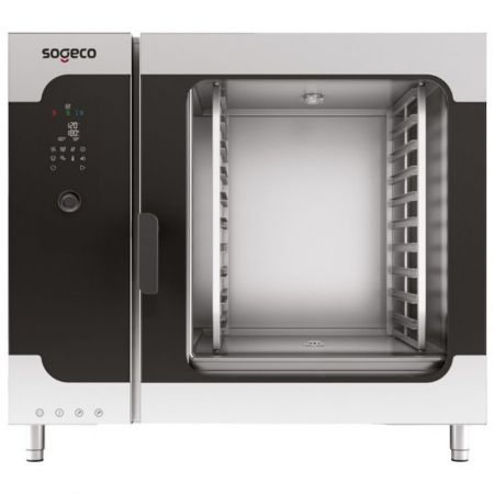 Four mixte professionnel électrique à vapeur directe contrôle digital, 10x GN 2/1 Triphasé - Virtus - BT1021EDDXJ